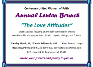 Annual Lenten Brunch
